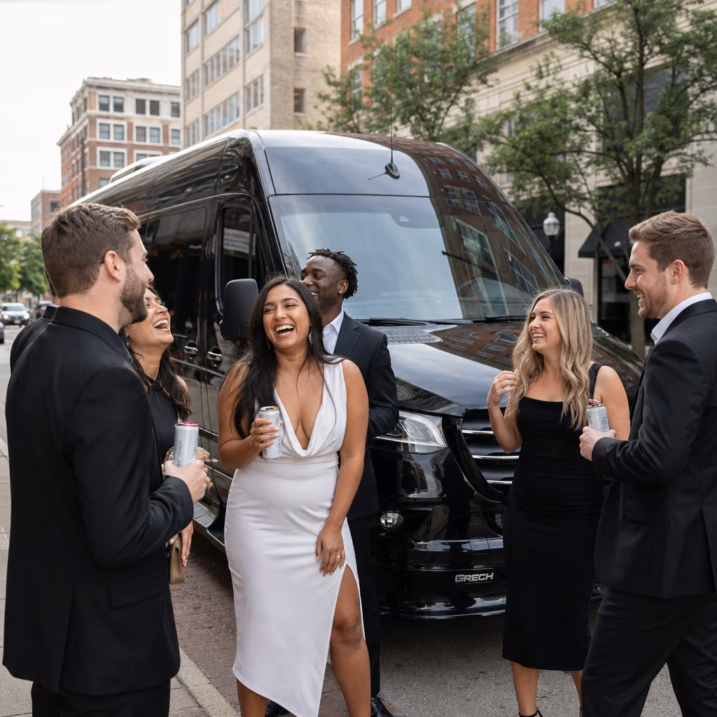 Bachelor and bachelorette party bus