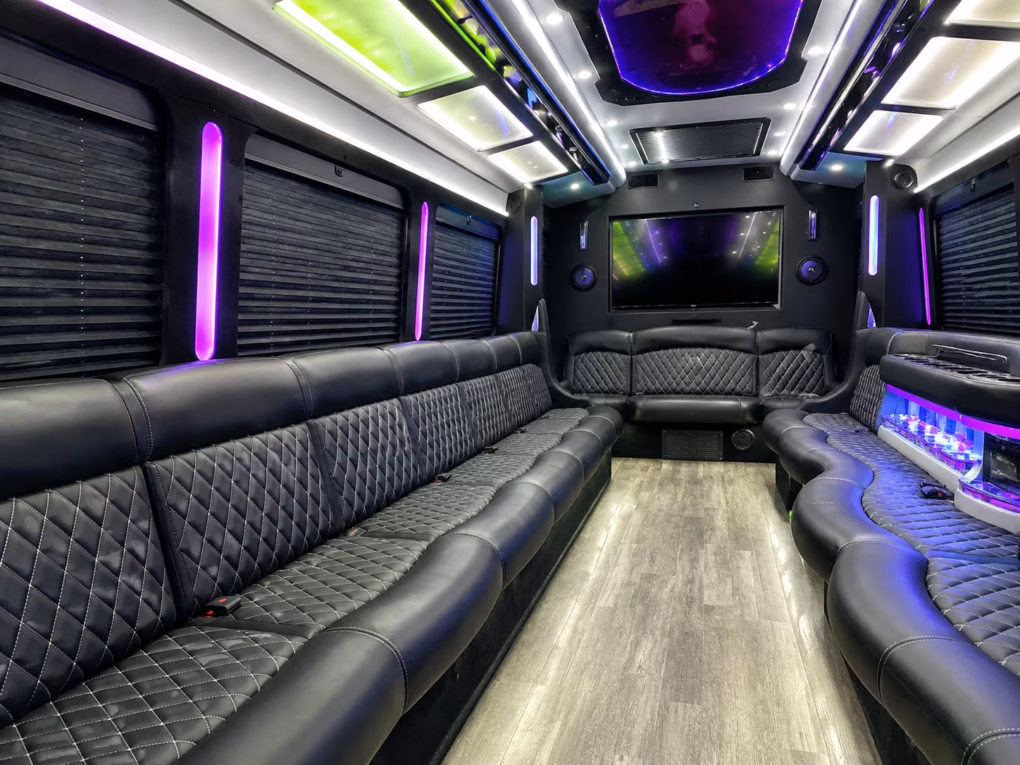 Greensboro Bachelor & Bachelorette Transportation party bus exterior