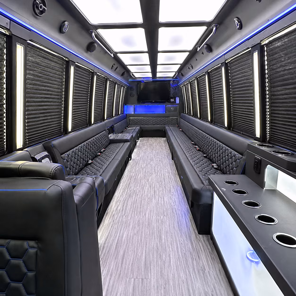 Greensboro Concert & Music Festival Transportation party bus interior