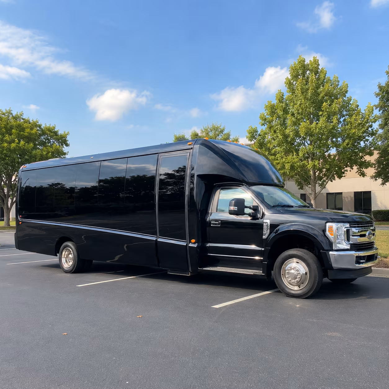 Greensboro Corporate Transportation party bus exterior