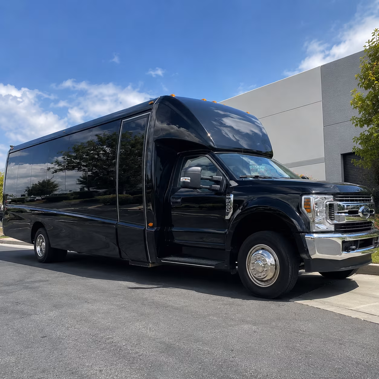Greensboro Corporate Transportation party bus exterior