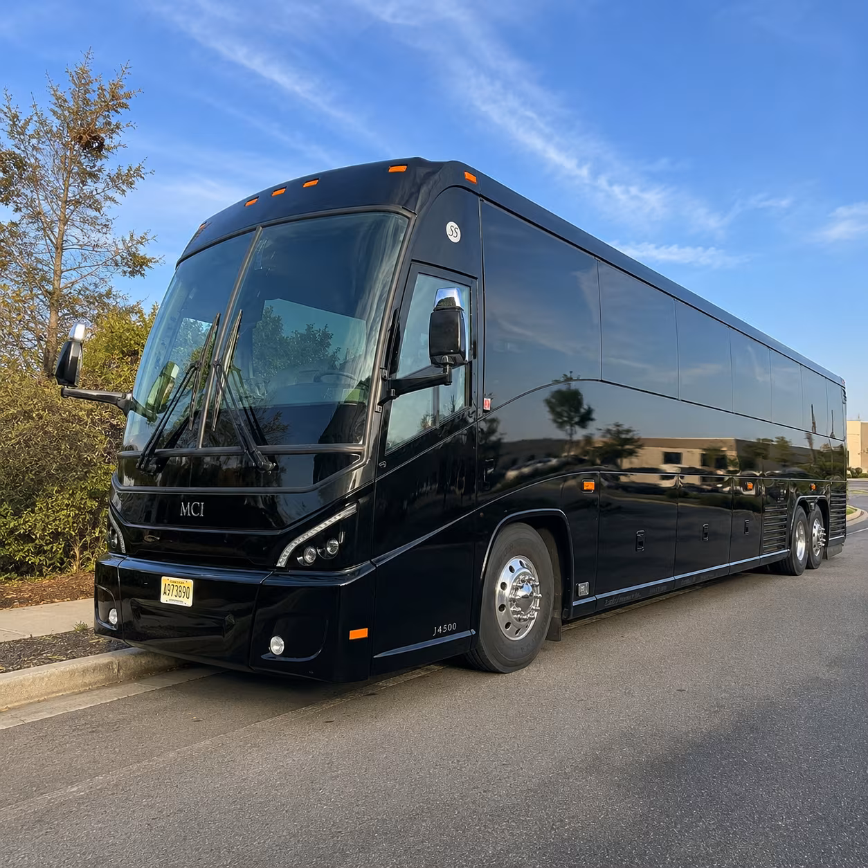 Greensboro Corporate Transportation party bus exterior