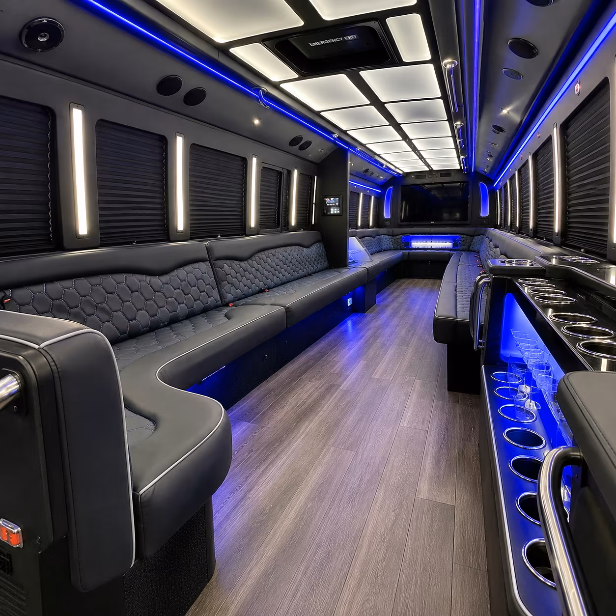 Greensboro Prom & Homecoming Transportation party bus interior