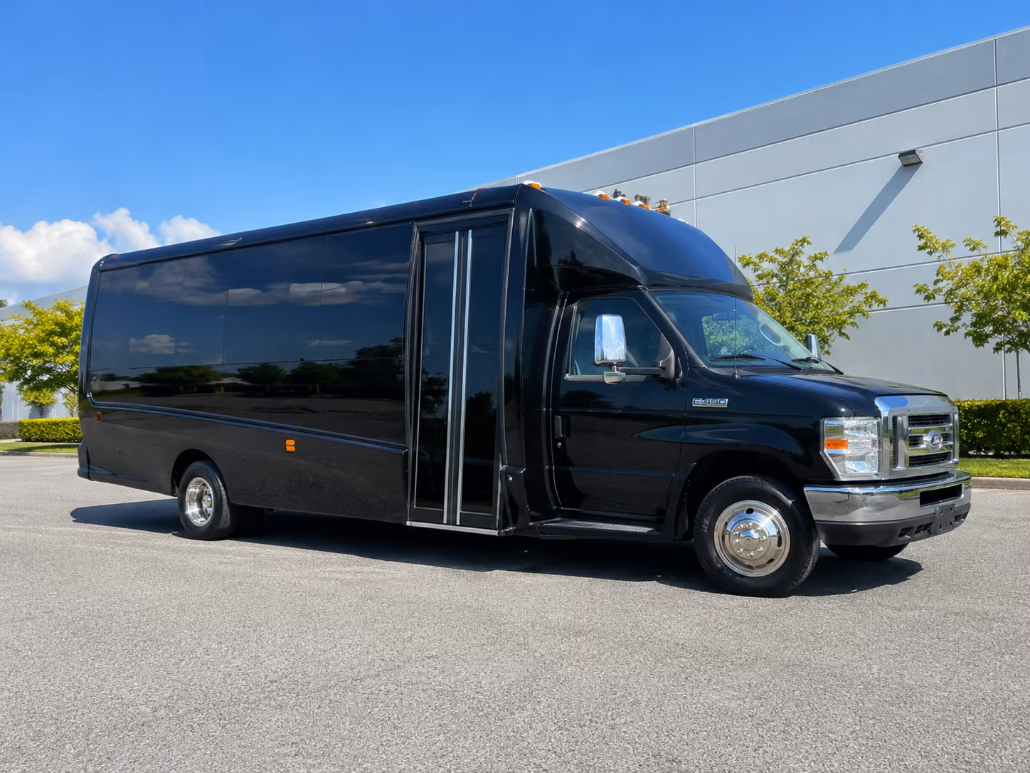 Greensboro Sporting Event Transportation party bus exterior
