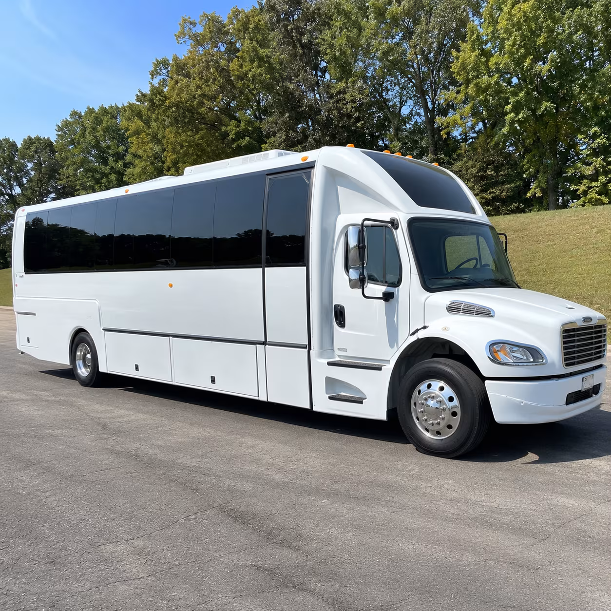 Greensboro Wedding Transportation party bus exterior