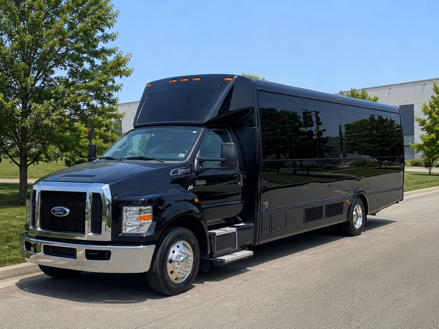 Greensboro Wedding Transportation party bus exterior