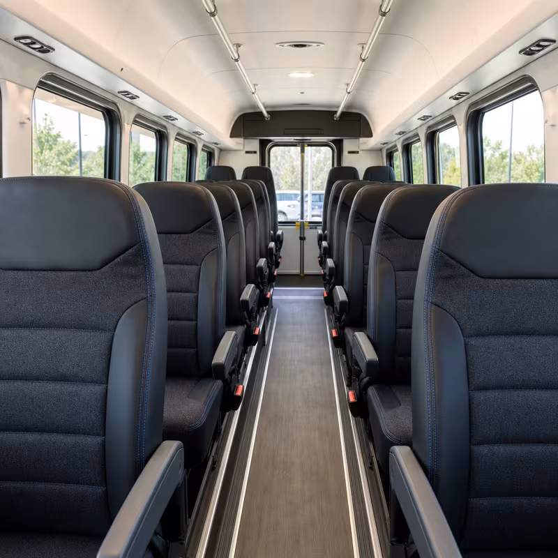 15-35 Passenger Minibus Interior