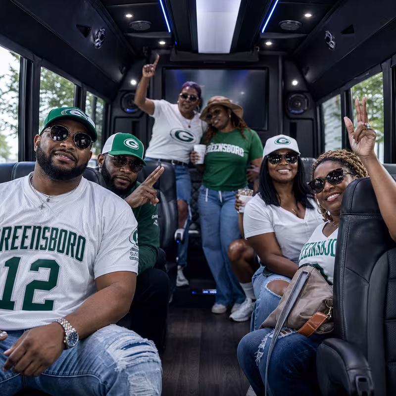 Greensboro Sporting Event Transportation fleet vehicle