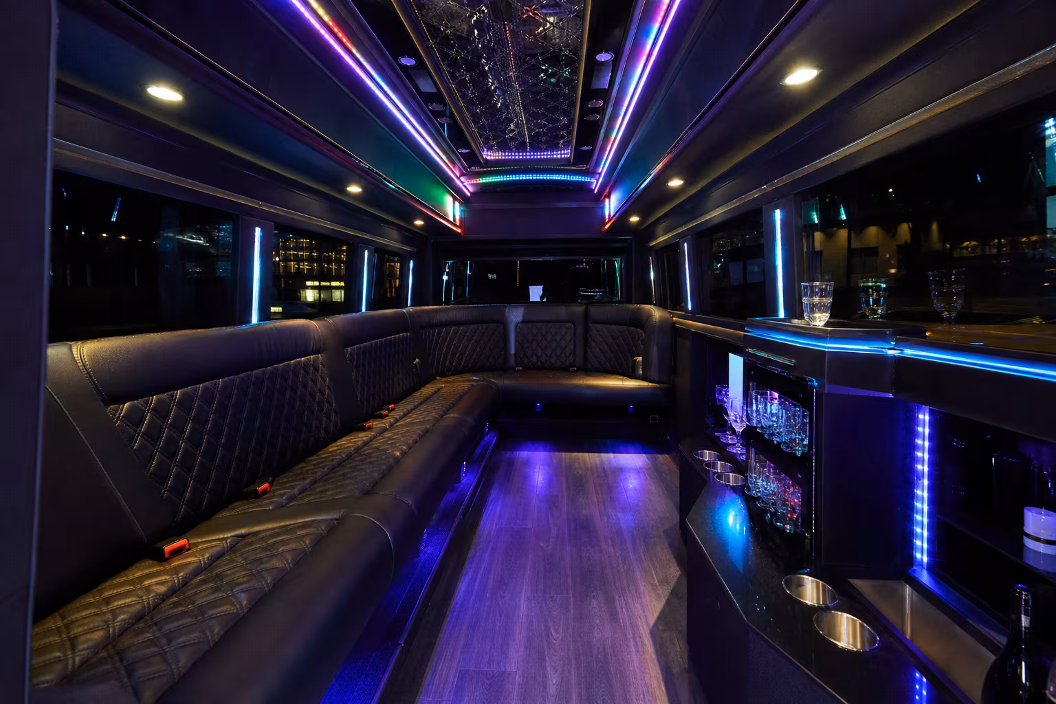 14 Passenger Sprinter Limo Interior