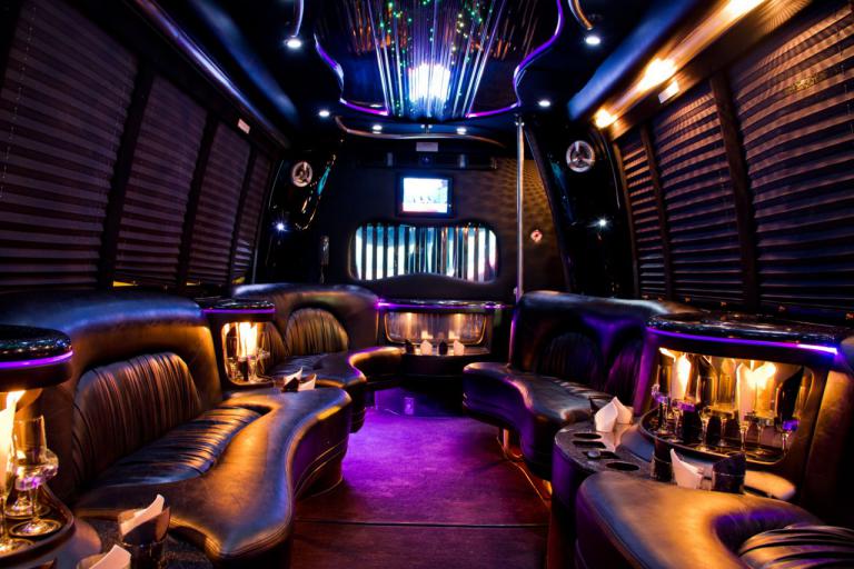 Greensboro 22 Passenger Party Bus Interior