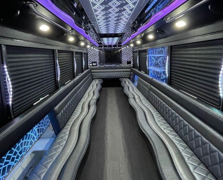 Greensboro 30 Passenger Party Bus White Interior
