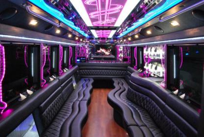 Greensboro 50 Passenger Party Bus Interior